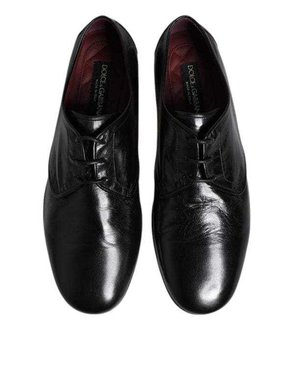 Schwarze Leder Schnürschuhe Derby Kleid Formelle Schuhe