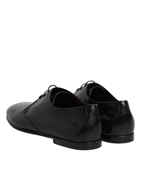 Schwarze Leder Schnürschuhe Derby Kleid Formelle Schuhe