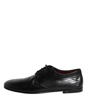 Schwarze Leder Schnürschuhe Derby Kleid Formelle Schuhe
