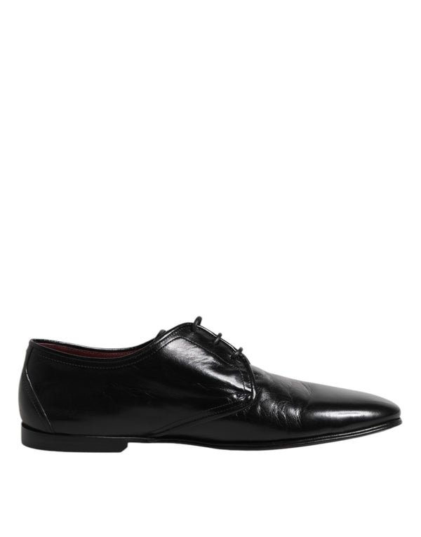 Schwarze Leder Schnürschuhe Derby Kleid Formelle Schuhe