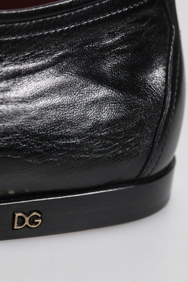 Schwarze Leder Schnürschuhe Derby Kleid Formelle Schuhe