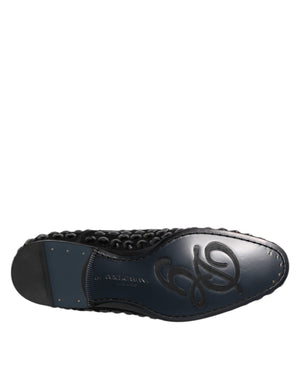 Schwarze Wildleder Strass Derby Formelle Schuhe
