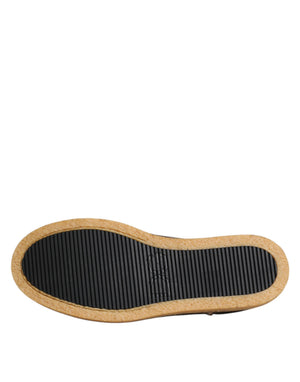 Braun Weiß Kalbsleder Loafers Schuhe