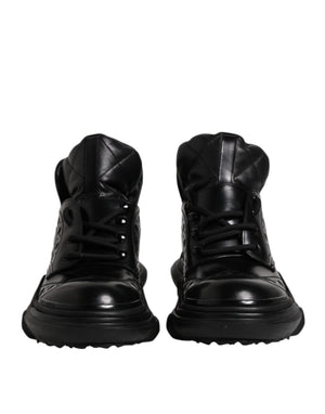 Schwarzes Leder Casual Herrenstiefel Schuhe