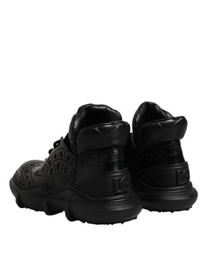 Schwarzes Leder Casual Herrenstiefel Schuhe