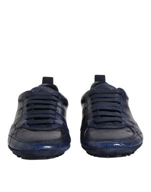 Dunkelblau Leder Low Top Männer Turnschuhe Schuhe
