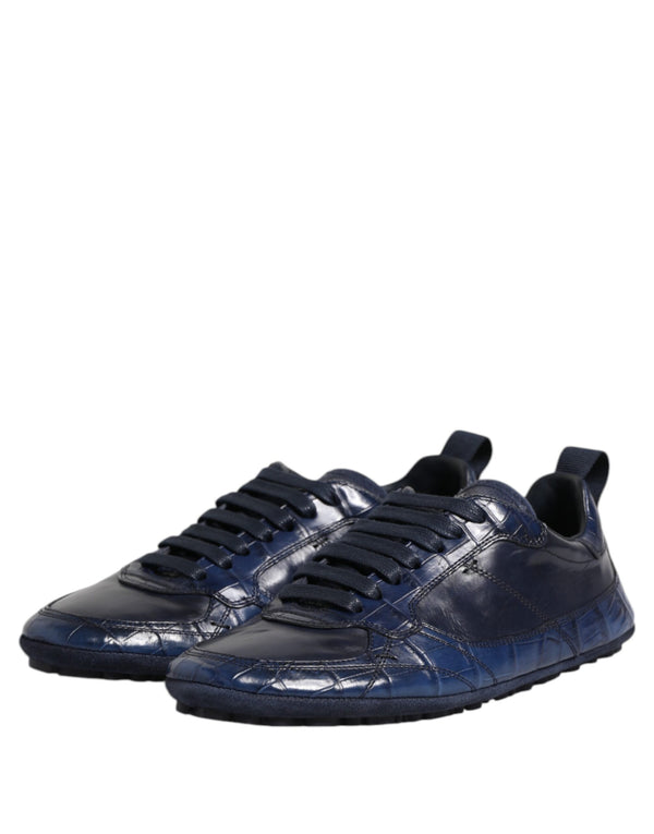 Dunkelblau Leder Low Top Männer Turnschuhe Schuhe