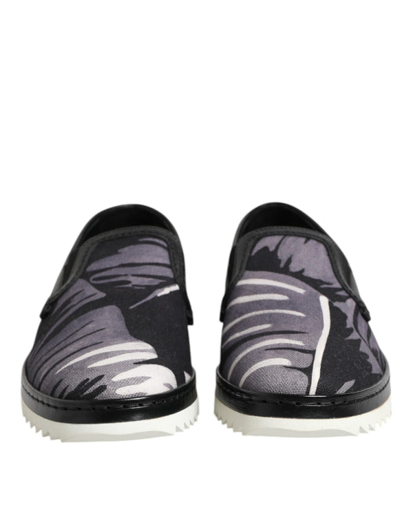 Schwarz Tropical Slip On Männer Turnschuhe Schuhe