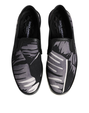 Schwarz Tropical Slip On Männer Turnschuhe Schuhe
