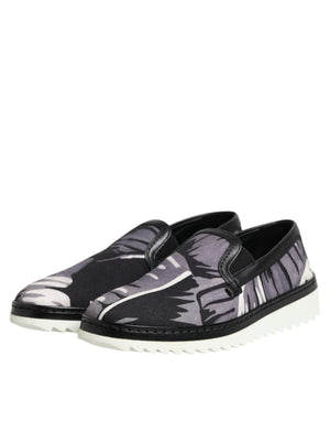 Schwarz Tropical Slip On Männer Turnschuhe Schuhe