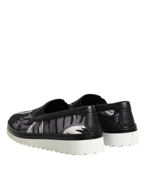 Schwarz Tropical Slip On Männer Turnschuhe Schuhe