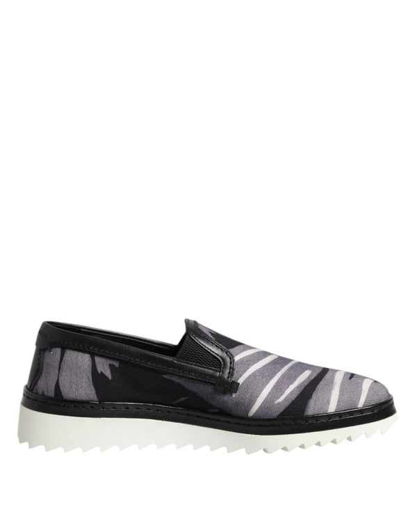 Schwarz Tropical Slip On Männer Turnschuhe Schuhe