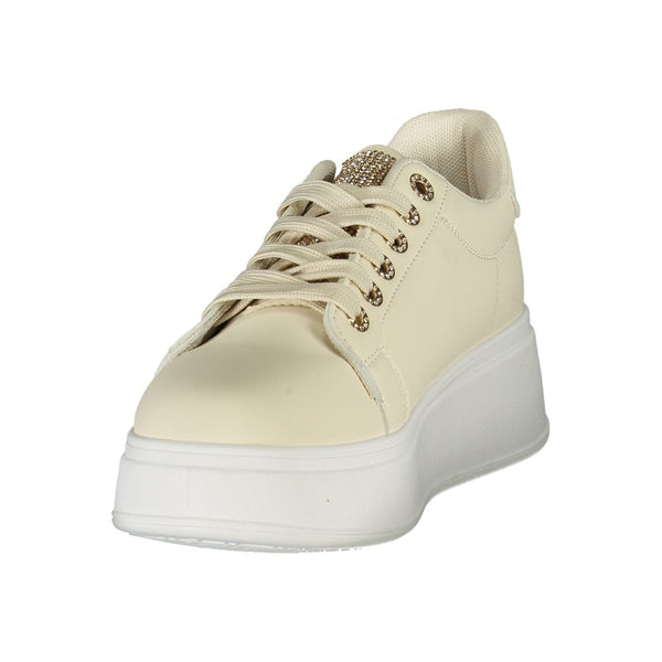 Beige Polyester Damen Sneaker