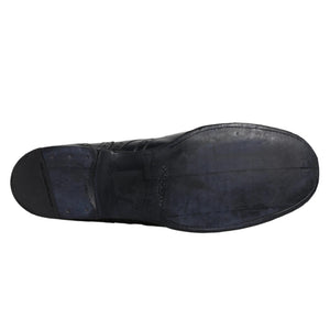 Dunkelblaue Leder Derby Wingtip Formelle Schuhe