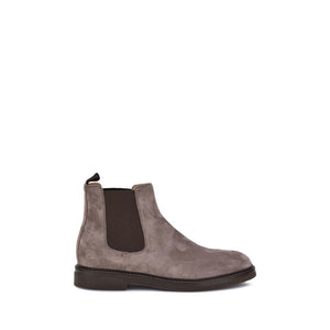 Braune Kalbshaut Bos Taurus Chelsea-Stiefel