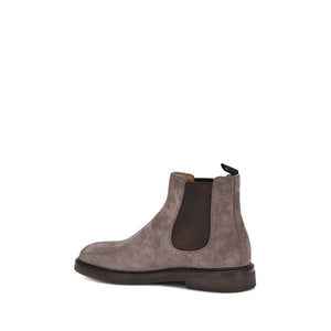 Braune Kalbshaut Bos Taurus Chelsea-Stiefel