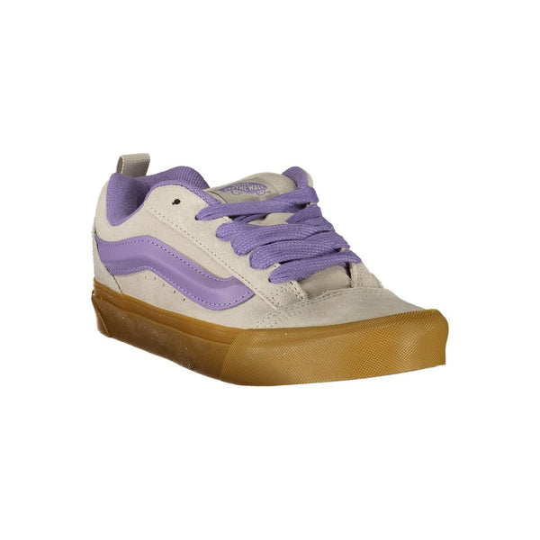 Graue Leder Damen Sneaker
