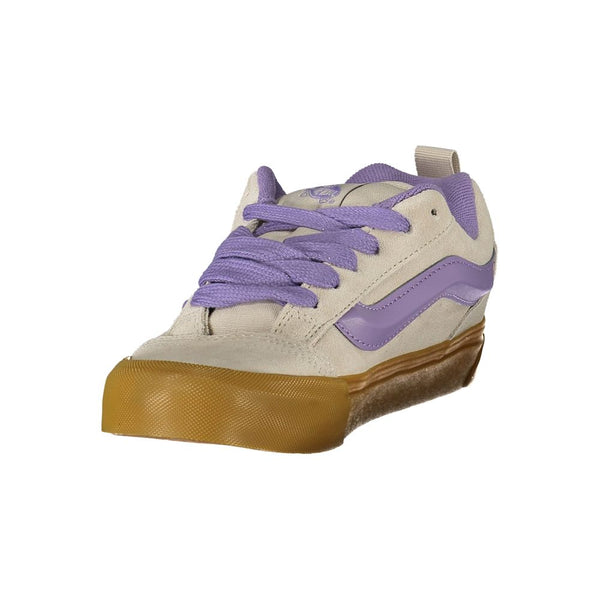 Graue Leder Damen Sneaker