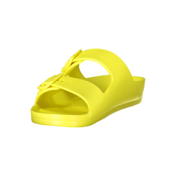 Gelbe Plastik Damen Sandale