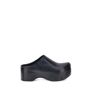 Schwarze Kalbshaut Bos Taurus Clogs