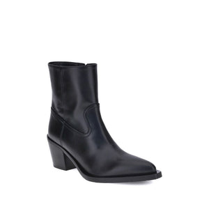 Schwarze Kalbshaut Bos Taurus Stiefeletten