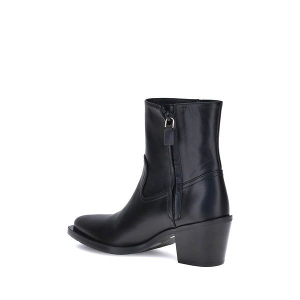 Schwarze Kalbshaut Bos Taurus Stiefeletten