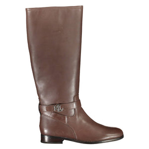Braunes Leder Damenstiefel