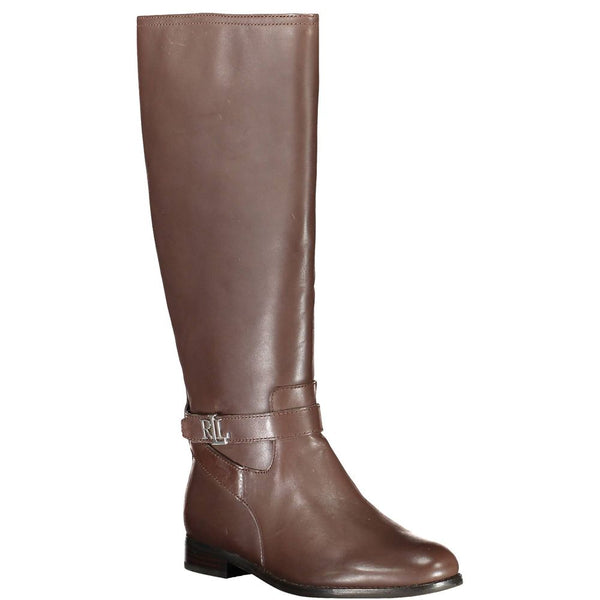 Braunes Leder Damenstiefel