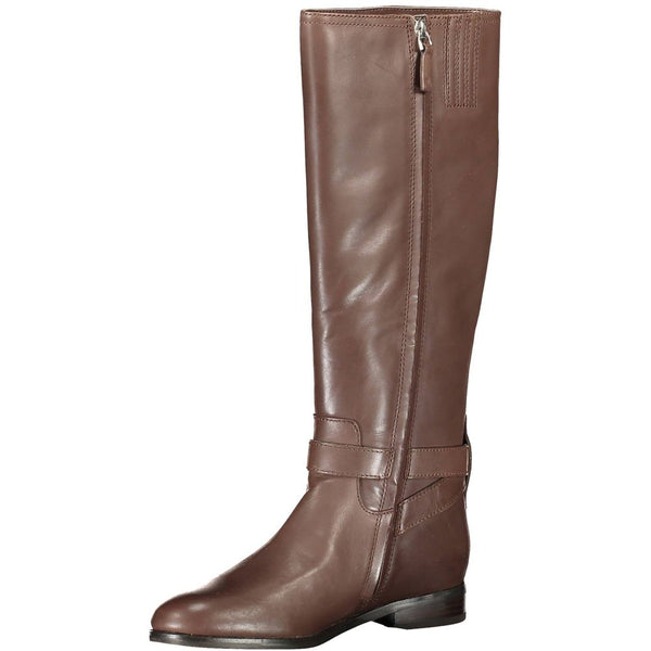 Braunes Leder Damenstiefel