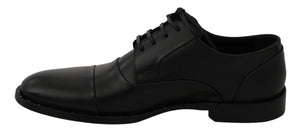 Schwarzes Leder Derby Formale Schuhe