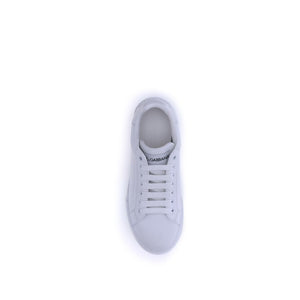 Weiße Gummisohle Sneakers mit niedrigem Schaft
