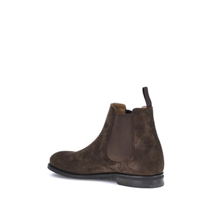Braune Kalbshaut Bos Taurus Chelsea-Boots
