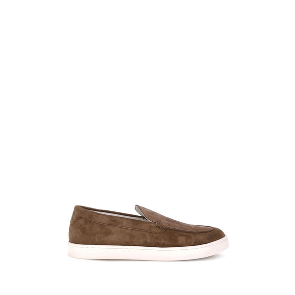 Braune Kalbshaut Bos Taurus Sneakers mit niedrigem Schaft