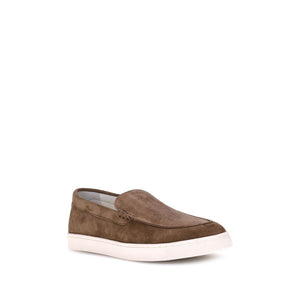 Braune Kalbshaut Bos Taurus Sneakers mit niedrigem Schaft