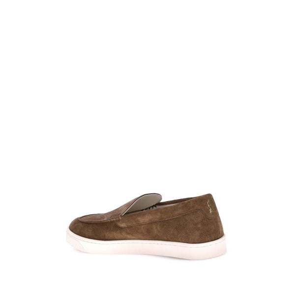 Braune Kalbshaut Bos Taurus Sneakers mit niedrigem Schaft