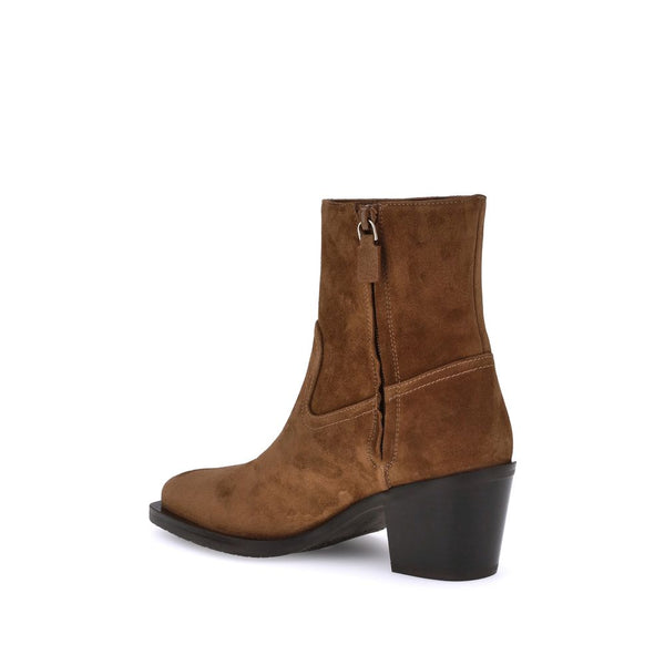 Braune Kalbshaut Bos Taurus Stiefeletten