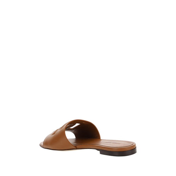Braune Kalbshaut Bos Taurus Sandalen