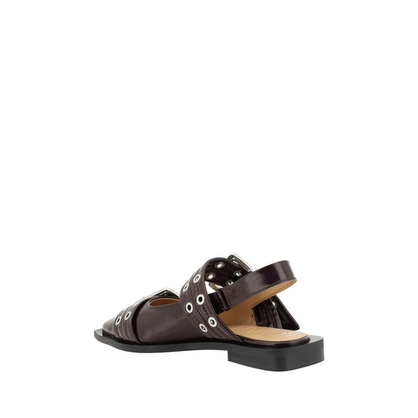 Braune Polyester-Ballerinas