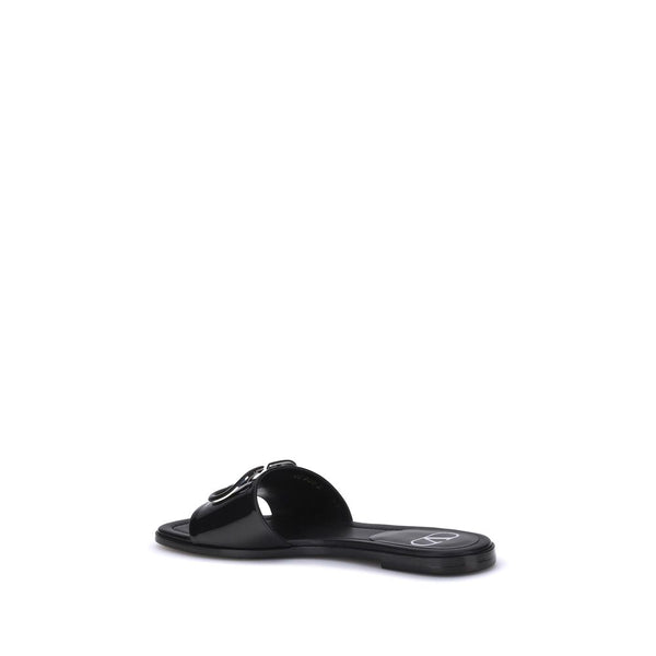 Schwarze Kalbsleder Bos Taurus Sandalen