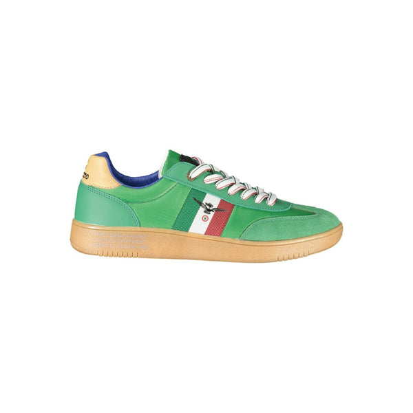Grünes Leder Herren Sneaker