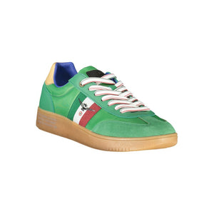 Grünes Leder Herren Sneaker
