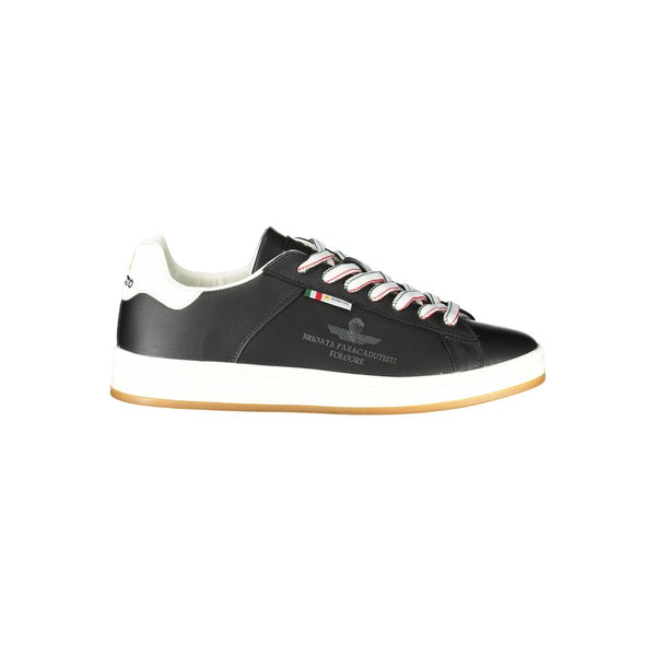 Schwarzes Leder Herren Sneaker