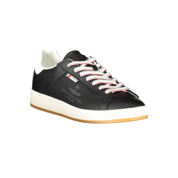 Schwarzes Leder Herren Sneaker