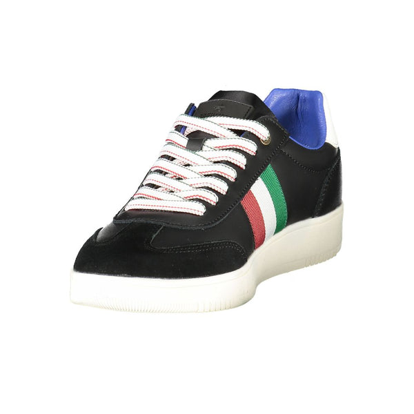 Schwarzes Leder Herren Sneaker