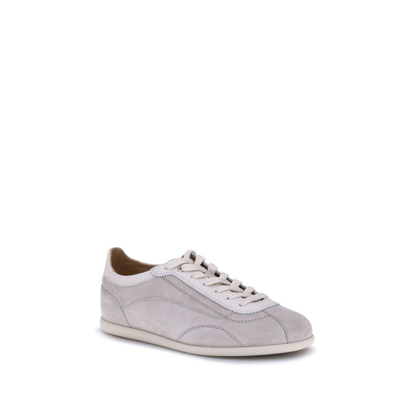 Graue Kalbshaut Bos Taurus Sneakers mit niedrigem Schaft