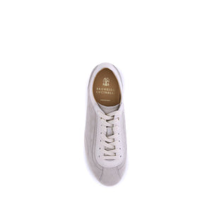 Graue Kalbshaut Bos Taurus Sneakers mit niedrigem Schaft
