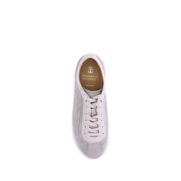 Graue Kalbshaut Bos Taurus Sneakers mit niedrigem Schaft