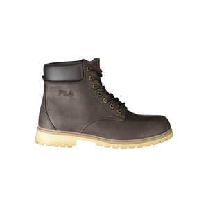 Brauner Polyester Herrenstiefel