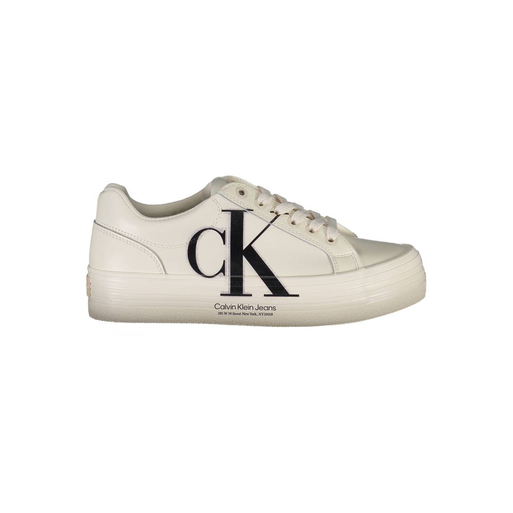 Sneaker aus weißem Polyester