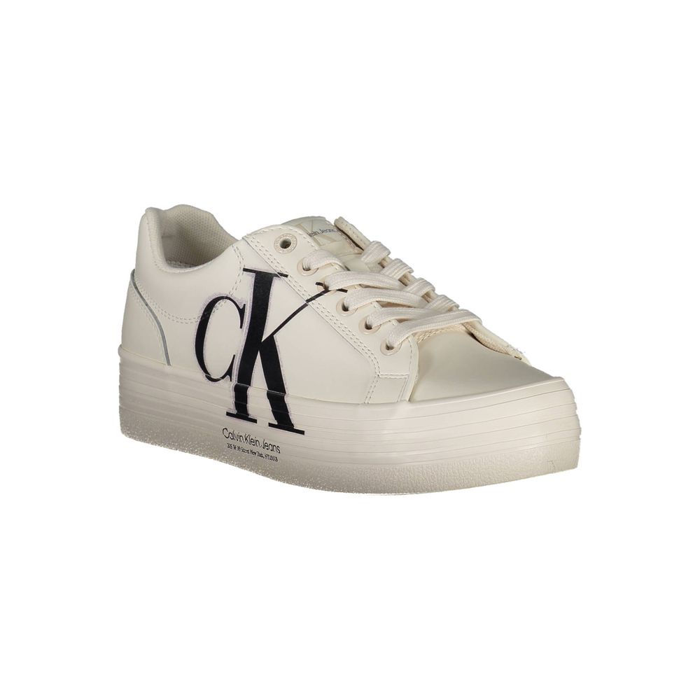 Sneaker aus weißem Polyester